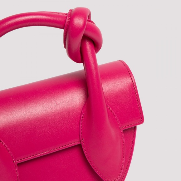 Yuzefi Delores Knot Top Handle Bag in Fuchsia - Picture 7 of 16